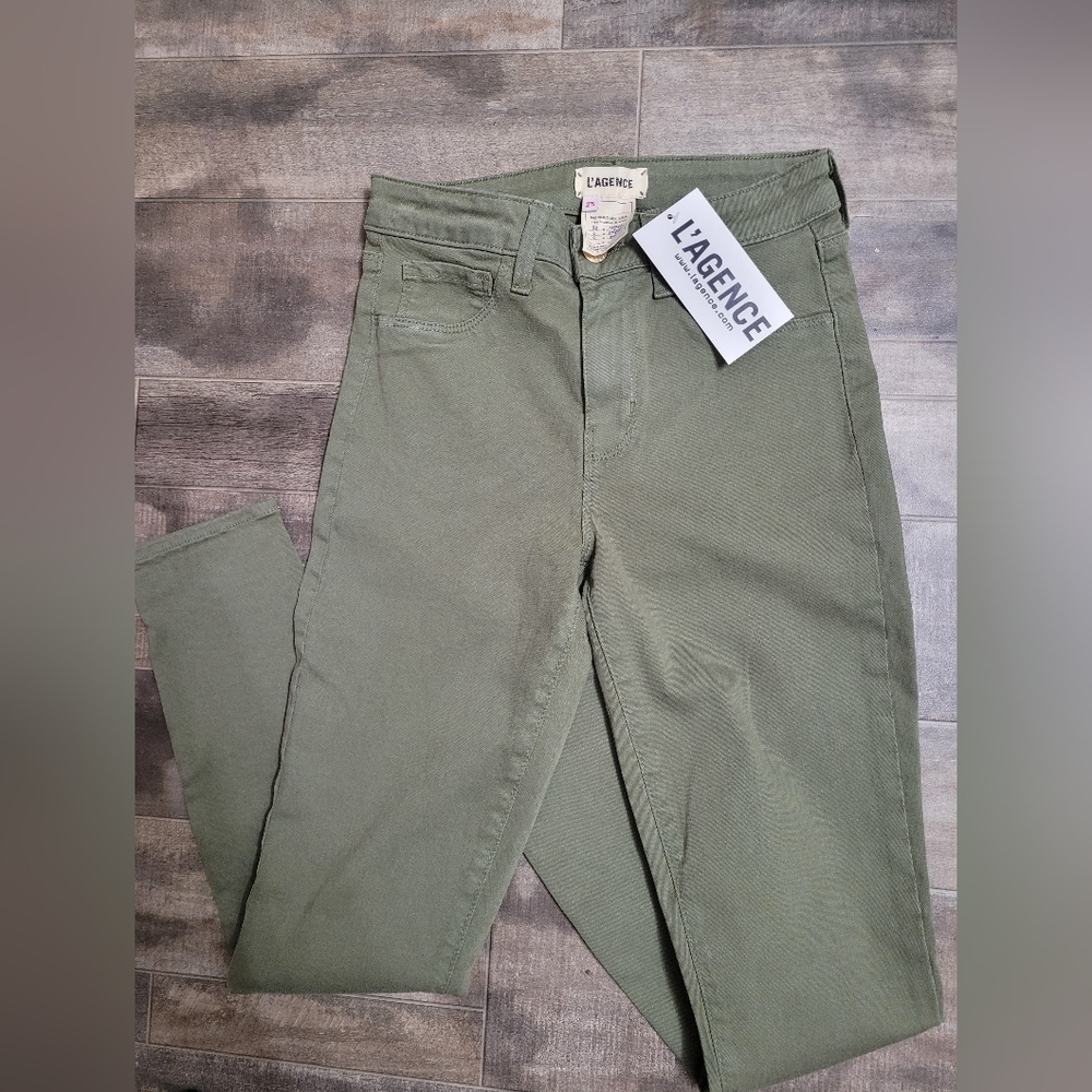 L'AGENCE Margot Jeans in Green Size 25